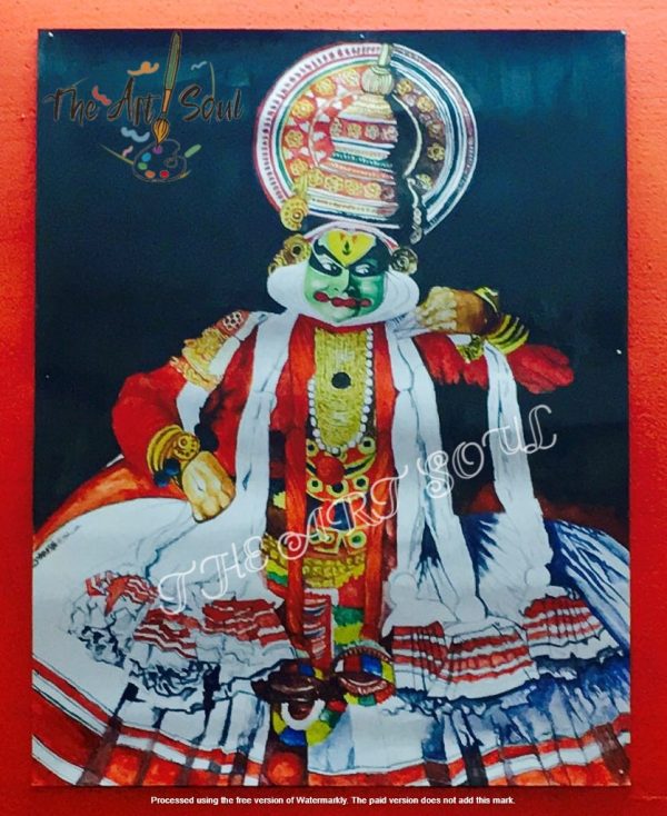 Kathakali watercolor painting