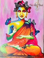 Butterfly Buddha Acrylic painting