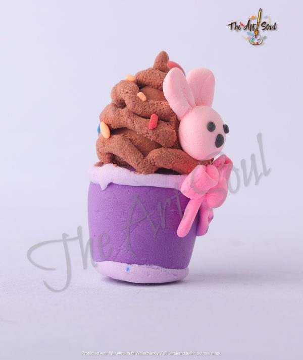 HANDMADE BUNNY CAKE CLAY MINIATURE