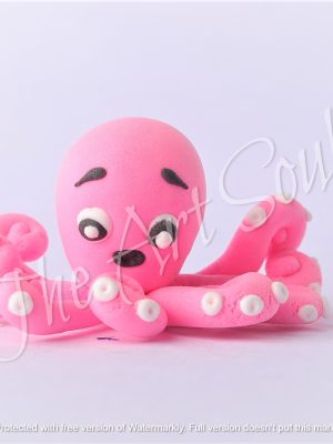 HANDMADE OCTOPUS CLAY MINIATURE-