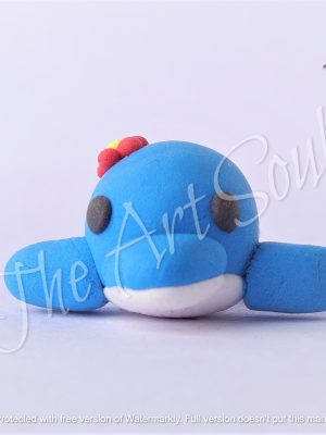 HANDMADE DOLPHIN CLAY MINIATURE TOY