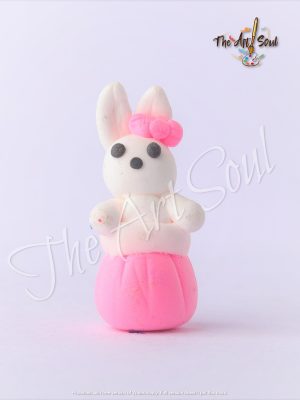 HANDMADE BUNNY CLAY MINIATURE TOY