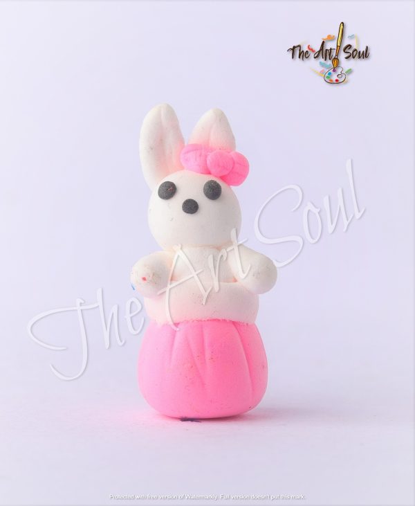 HANDMADE BUNNY CLAY MINIATURE TOY