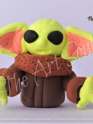 HANDMADE YODA STARWARS CARTOON CLAY MINIATURE