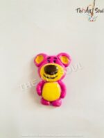 Cartoon pink bear miniature fridge magnet