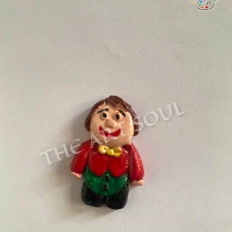 Boy clay miniature fridge magnet