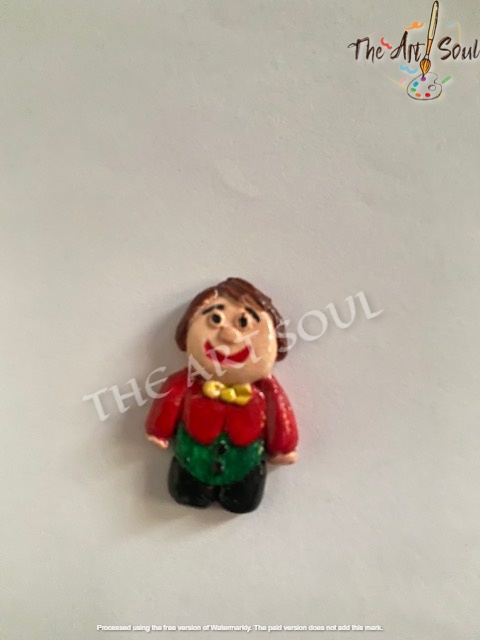 Boy clay miniature fridge magnet