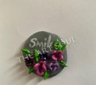 Smile clay miniature fridge magnet