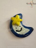 Moon and star miniature fridge magnet