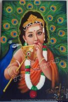 Lord Murugan Acrylic painting