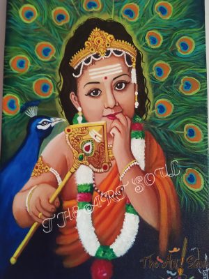 Lord Murugan Acrylic painting