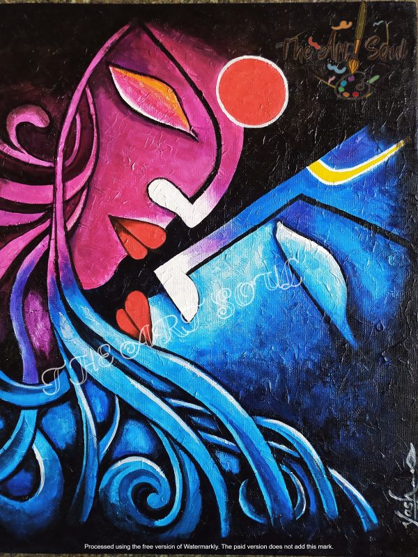 Radha Krishna Acrylic painting