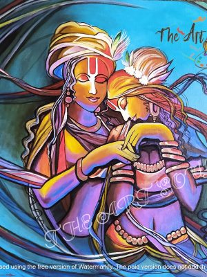 Radha Krishna acrylic painting