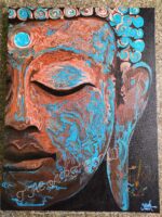 Buddha face acrylic painting