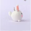 Handmade bunny face clay miniature