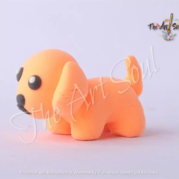 Handmade puppy dog clay miniature