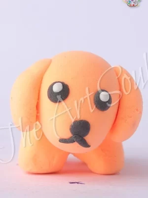 Handmade puppy dog clay miniature