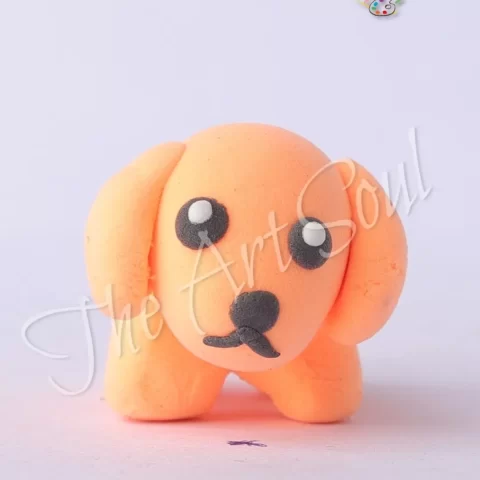 Handmade puppy dog clay miniature