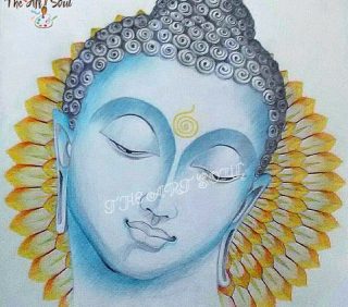 Buddha colour pencil