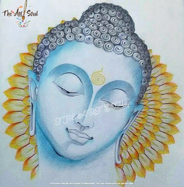 Buddha colour pencil